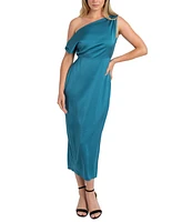 Sam Edelman Women's One-Shoulder Satin Midi Dress