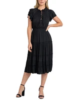 Sam Edelman Women's Ruffle Flutter-Sleeve Midi Dress