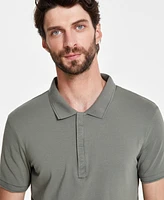 A|X Armani Exchange Men's Short Sleeve Logo Placket Polo Shirt