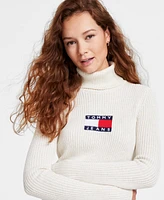 Tommy Jeans Women's Logo Flag Turtleneck Sweater