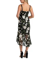 Sam Edelman Women's Floral Embroidered High-Low Dress