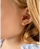 Tiny Blessings Children's 14K Gold Forget Me Not Flower Studs Girls' Screw Back Earrings