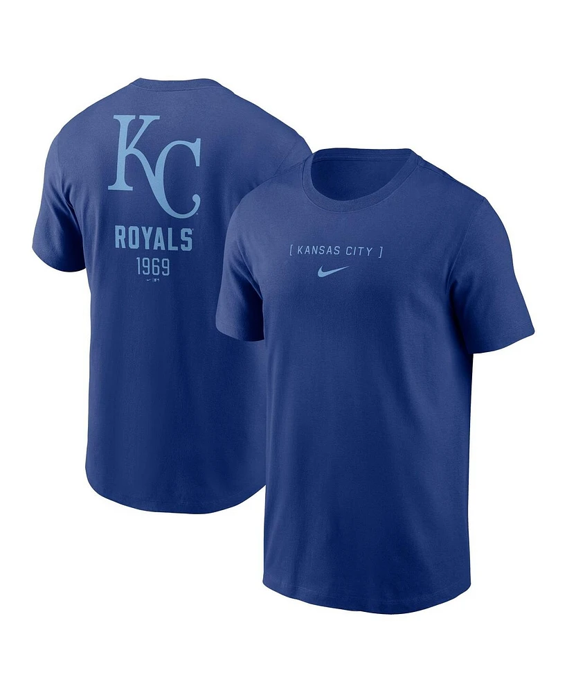 Nike Men's Royal Kansas City Royals Large Logo Back Stack T-Shirt