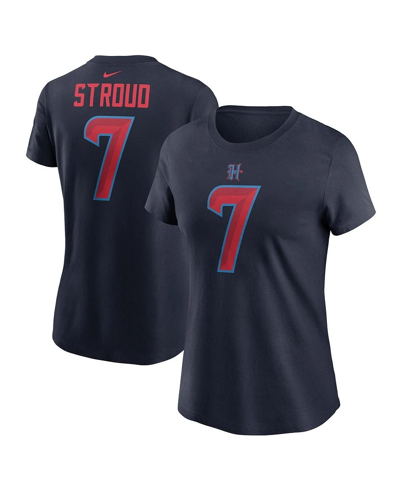 Nike Women's C.j. Stroud Navy Houston Texans Player Name Number T-Shirt