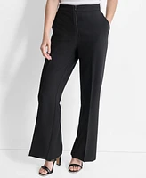 Dkny Women's Front-Zip Wide-Leg Trousers