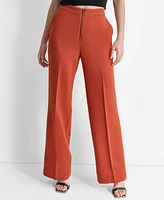 Dkny Women's Front-Zip Wide-Leg Trousers