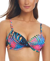 Bleu by Rod Beattie Women's Printed Twisted Underwire Bikini Top