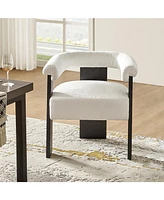 Hulala Home Modern Georg Boucle Lamb Wool Dining Chair