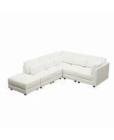 Sugift 5 - Piece Upholstered Sectional, Sofa Set