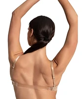 Women's Seamless Clear Back Bandeau Bra