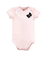 Hudson Baby Baby Girls Cotton Bodysuits, Toile Black Dress