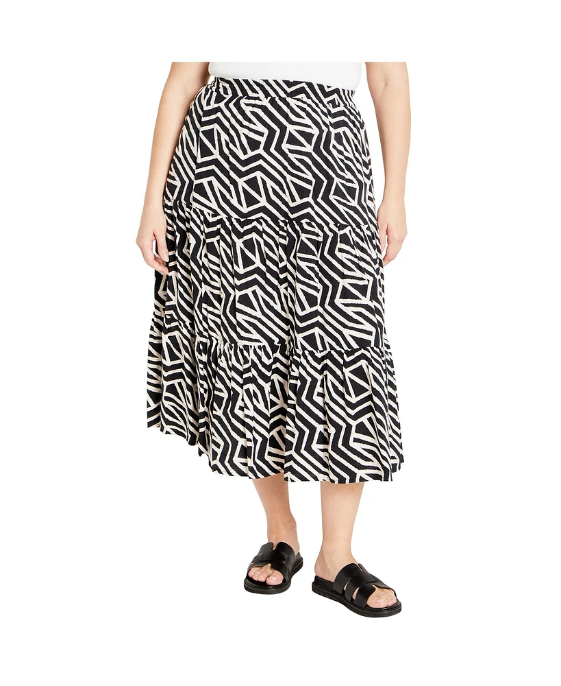 City Chic Plus Erica Skirt