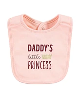 Hudson Baby Infant Girls Cotton Bibs, Mommys Bestie, One Size