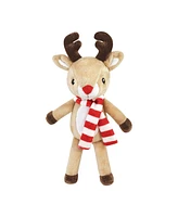 Hudson Baby Unisex Baby Plush Blanket with Toy, Rudolph And Elf, One Size