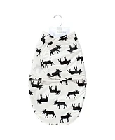 Hudson Baby Baby Boys Plush Faux Fur Swaddle Wrap, Moose, 0-3 Months