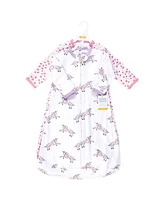 Hudson Baby Girls Cotton Long-Sleeve Wearable Sleeping Bag, Sack, Blanket