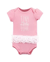 Hudson Baby Girls Cotton Bodysuits, Tiny Love Tutu