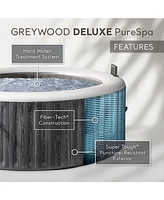 Intex 28439EP PureSpa Plus Greywood Inflatable Hot Tub Bubble Jet Spa, 77 x 28"