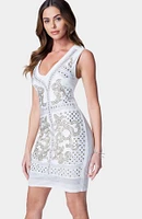 bebe Women's Embellished Mini Dress