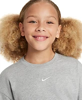 Nike Big Girls Sportswear Essential Cotton Swoosh Logo T-Shirt