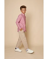 B by Brooks Brothers Big Boys Gingham Woven Long Sleeve Oxford Shirt