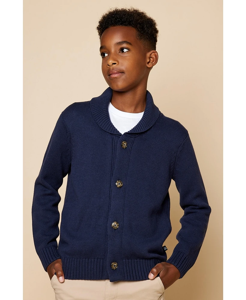 B by Brooks Brothers Big Boys Shawl-Collar Cardigan