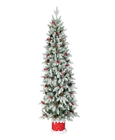 National Tree Company Snowberry Half Tree, 5 feet.