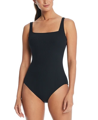 Bleu by Rod Beattie Women's Square-Neck One-Piece Swimsuit