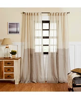 Ihi Home Atlantic Linen Sheer Curtain Panel