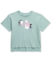 The North Face Big Girls Winter Flowers Logo Graphic T-Shirt