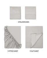 Superior Modal From Beechwood 400 Thread Count Lightweight Cooling Solid Deep Pocket Bed Sheet Set