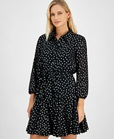 Tommy Hilfiger Women's Dot-Print Collared Shirtdress