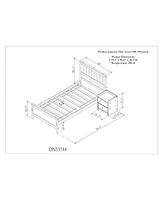 Streamdale Furniture Twin Bed With Headboard And Footboard For Kids, Teens, Adults, With A Nightstand