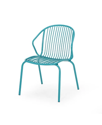 Simplie Fun Classic Parallel Line Outdoor Chairs Durable Comfort and Style