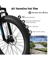 Streamdale Furniture Shock-Absorbing 21-Speed Fat Tire Bike for Off-Road Thrills