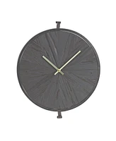 Slickblue Modern Wood Wall Clock With Suspended Stand