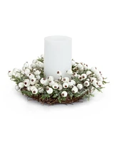 Slickblue Mini 10.5"D Plastic Wreath Candle Ring - Decorative Accent