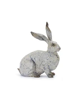 Slickblue Set of 2 Weathered Rabbit Statues Charming Outdoor Decor