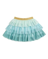 Sweet Wink Little and Big Girls Aqua Petal Tutu Skirt