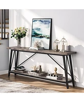 Tribesigns 70.9 Inches Extra Long Sofa Table Behind Couch, Industrial Entry Console Table for Hallway, Entryway, Living Room