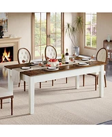 Tribesigns Dining Table for 4-6 People, 62-Inch Rectangular Kitchen Table with Solid Wood Legs, Modern Farmhouse Dinner Table for Dining Room, Kitchen