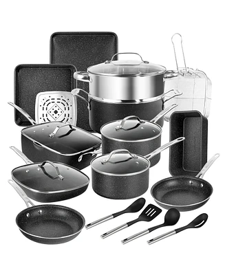 GraniteStone 22-Piece Ultra-Durable Non-Stick Cookware Set