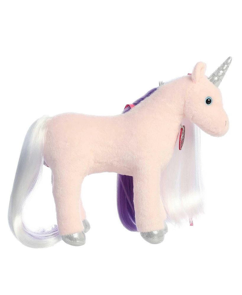 Aurora Medium Mane Event Starlight Unicorn Breyer Exquisite Plush Toy Pink 12"