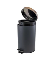 Elama 12 Liter Stylish Grey and Copper Soft Pedal Office, Kitchen and Bathroom Trash Bin