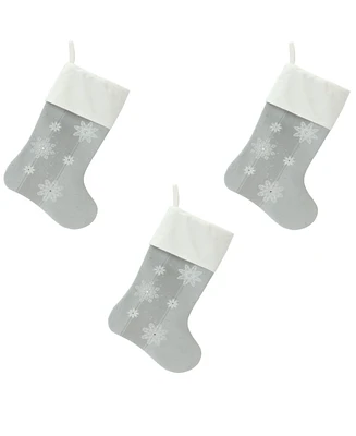 Slickblue Set of 3 Christmas Stockings for Holiday Decor