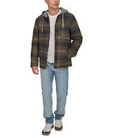 Levi's Men's Plaid Quilted Hooded Shirt Jacket