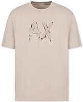 A|X Armani Exchange Men's Short Sleeve Crewneck Destructed Logo T-Shirt