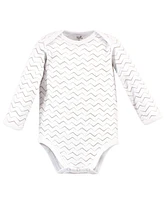 Touched by Nature Baby Girls and Boys Marching Elephant Long-Sleeve Bodysuits, Pack of 5