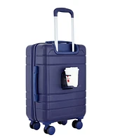 French Connection Saint Martin 4 Piece Hardside Luggage Set 4in1 Cup/Usb/Usb-c/Phone Holder