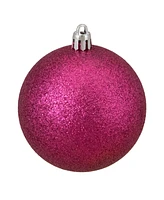 Northlight Magenta Shatterproof Christmas Ball Ornaments 3-Inch